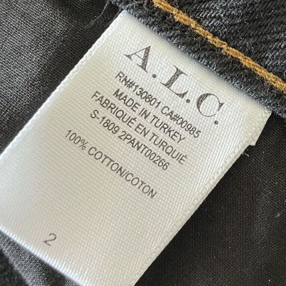 A.L.C. Jeans Womens 2 Dark Wash Straight Leg NEW 100% Cotton Denim High Rise - Picture 9 of 11